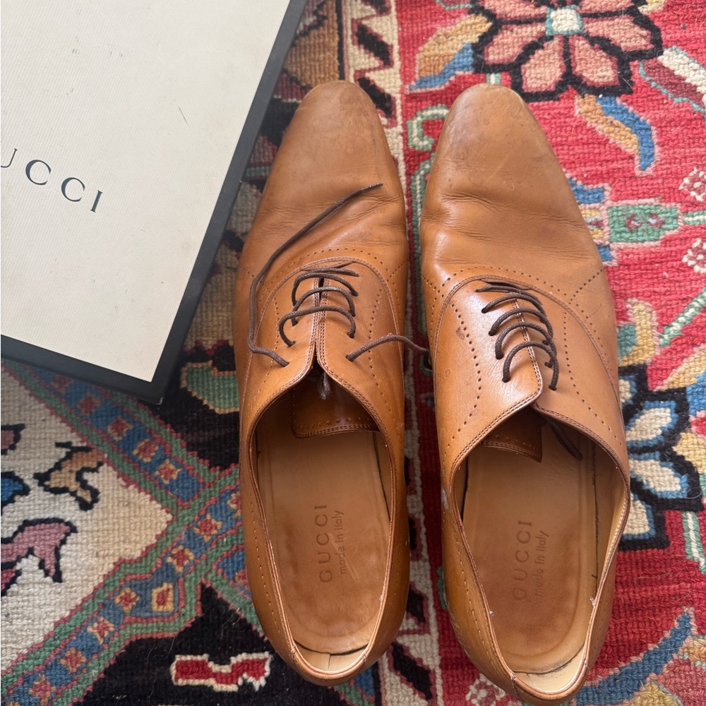 Gucci Men's Brown Leather Oxfords